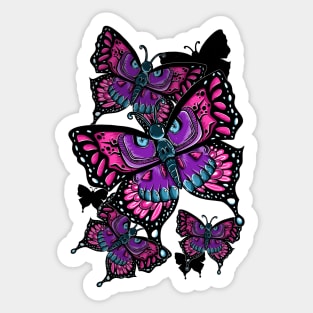 Butterfly Skulls Sticker